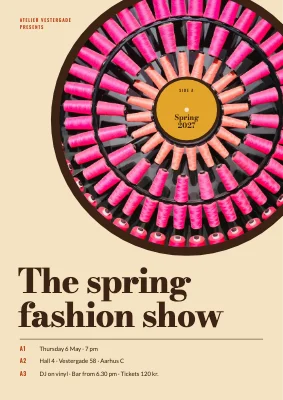 Fashion show — thread spools as a record