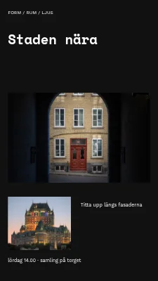 Staden på nära håll · arkitekturindex