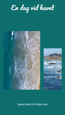 En dag vid havet · kusttypografi