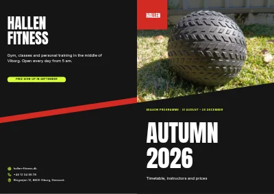 Cover of Season programme for a fitness centre – 32 pages