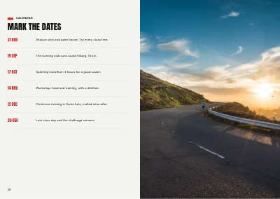 Pages 28–29 of Season programme for a fitness centre – 32 pages