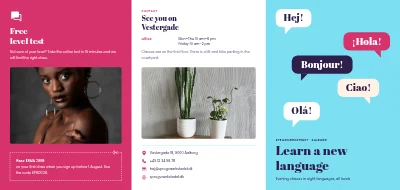 Language school: classes and levels