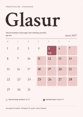 Keramikkutstilling — Glasur i Valby