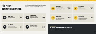 الصفحات 10–11 من Carpentry firm brochure – 12 pages