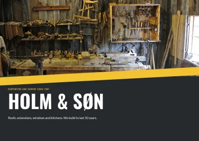 Carpentry firm brochure – 12 pages