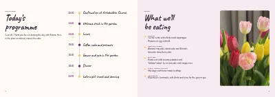 Seiten 2–3 von Confirmation party programme with songs – 8 pages