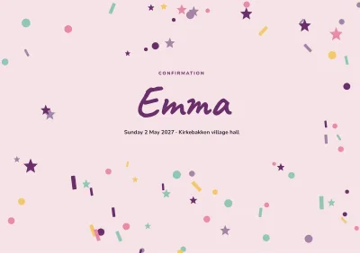 Confirmation party programme with songs – 8 pages