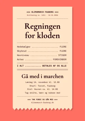 Klimamarch — regningen for kloden
