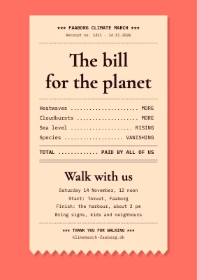 Climate march — the bill for the planet
