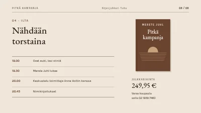 Sivu 6 – Kirjan julkistamistilaisuus — uusi romaani