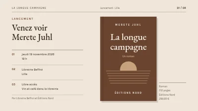 Page 1 de Lancement de livre — nouveau roman