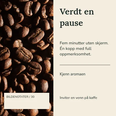 Verdt en pause · To kolonner