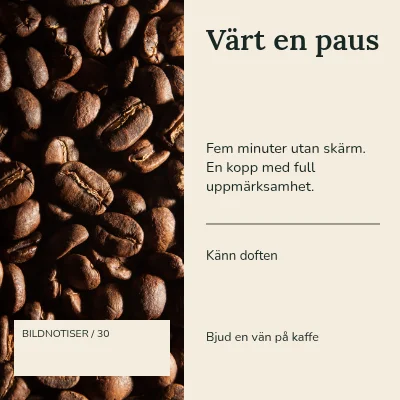 Värt en paus · Två spalter
