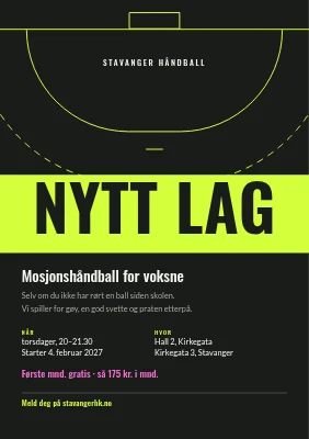Håndballklubb — nytt voksenlag