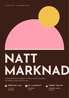 Nattmarknad — Bauhaus-affisch för sommarkvällar