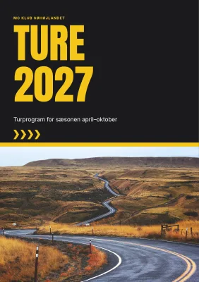 Turprogram for motorcykelklub – 16 sider