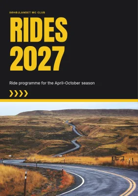 Ride programme for a motorcycle club – 16 pages