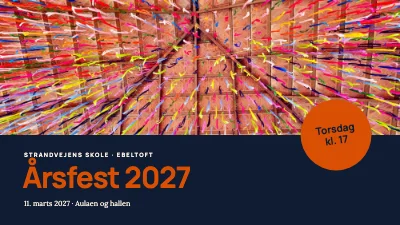 Årsfest på skolen — aftenens program