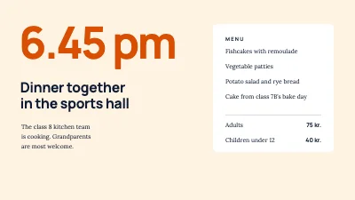 Page 5 of School party — the evening programme