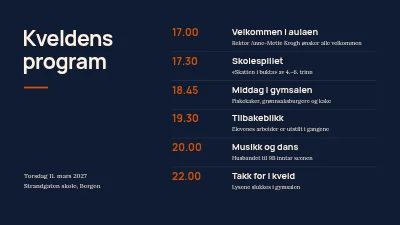 Side 2 av Skolefest — kveldens program