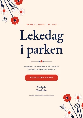 Lekedag i parken — blomstereng-hjørner