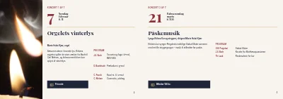 Side 4–5 af Program for kirkekoncerter – 16 sider
