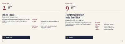 Side 8–9 af Program for kirkekoncerter – 16 sider