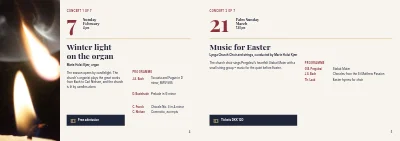 Pages 4–5 of Programme for church concerts – 16 pages