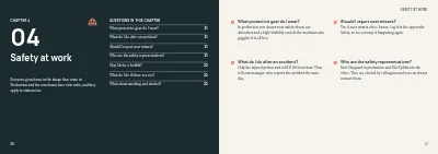 الصفحات 20–21 من Staff handbook for a mid-size company – 64 pages