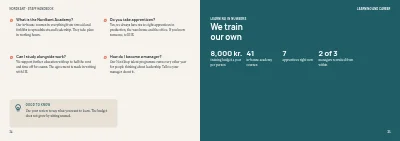 الصفحات 34–35 من Staff handbook for a mid-size company – 64 pages
