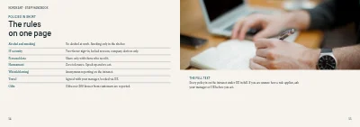 الصفحات 54–55 من Staff handbook for a mid-size company – 64 pages