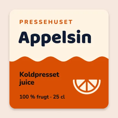 Appelsinjuice til stregen