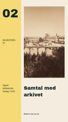 Samtal med arkivet · Stort index