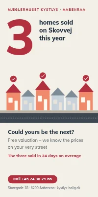 Door poster for an estate agent — three homes sold on the street