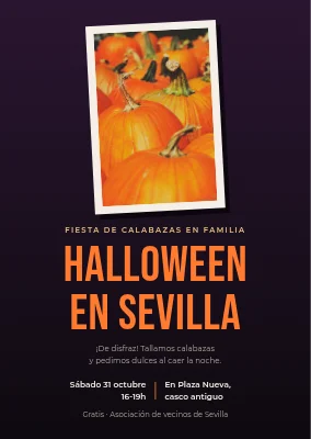 Halloween — estampado de calabaza al anochecer