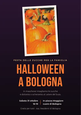 Halloween — stampa con zucca al tramonto