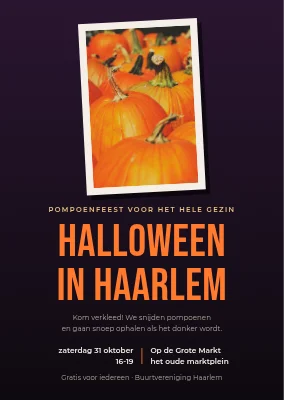 Halloween — pompoenprint in de schemering