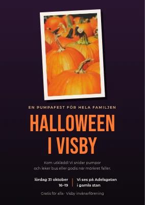 Halloween — pumpatryck i skymningen
