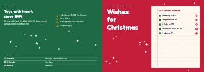 Cover of Christmas catalogue for a toy shop – 32 pages