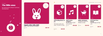 Pages 4–5 of Christmas catalogue for a toy shop – 32 pages