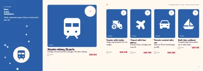 Pages 10–11 of Christmas catalogue for a toy shop – 32 pages