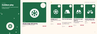 Pages 16–17 of Christmas catalogue for a toy shop – 32 pages