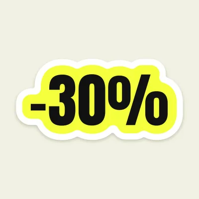 Minus 30 procent