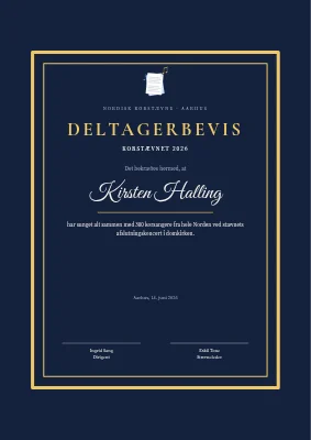 Deltagerbevis — korstævne