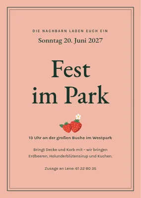 Picknick im Park — Einladung