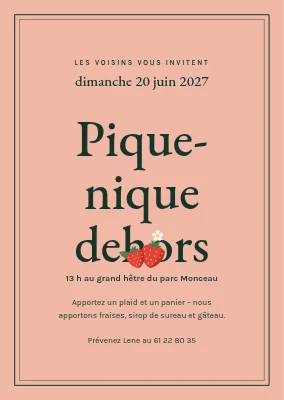 Pique-nique au parc — invitation