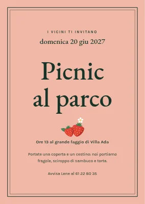 Picnic nel parco — invito