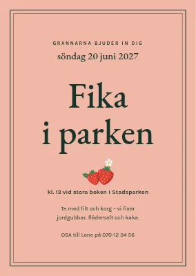 Picknick i parken — inbjudan