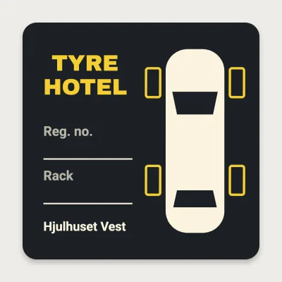 Tyre hotel with wheel position