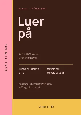 Avslutning — luene på, Amager
